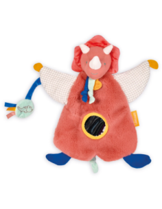 Marioneta de triceratops Lou de peluche | Doudou et Compagnie