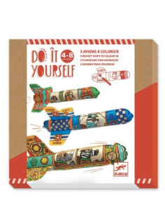 DIY Aviones para colorear Djeco | Manualidad creativa infantil