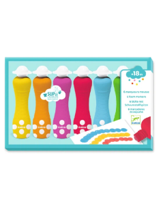 6 Marcadors d'Escuma Rentables Djeco | Primers retoladors per a infants