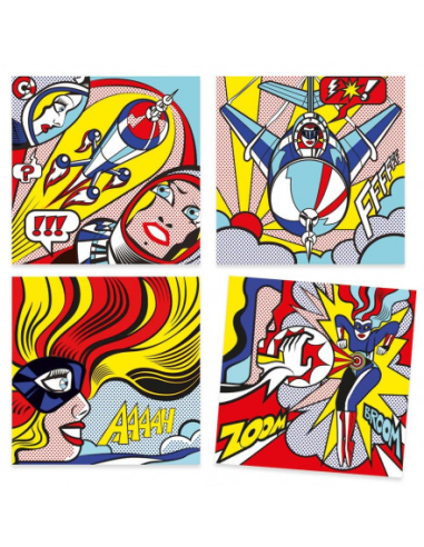 Joc de manualitats per pintar amb calcamanies Inspired by Roy Lichtenstein de Djeco