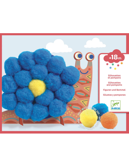 Collage Animals Suaus Djeco | Manualitat amb pompons per a infants