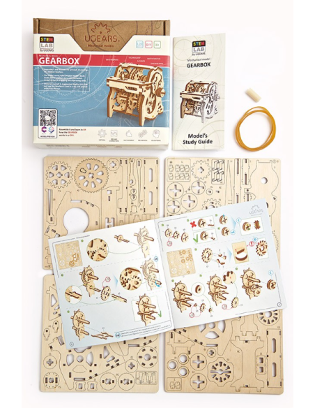 Maqueta de fusta Gearbox (caixa de canvis) d'UGEARS