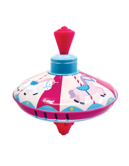 Peonza con Sonido Classic Caballos | Peonza metálica tradicional