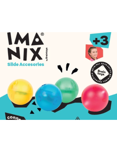 Imanix 4 Bolas LED para Toboganes | Accesorio para circuitos magnéticos