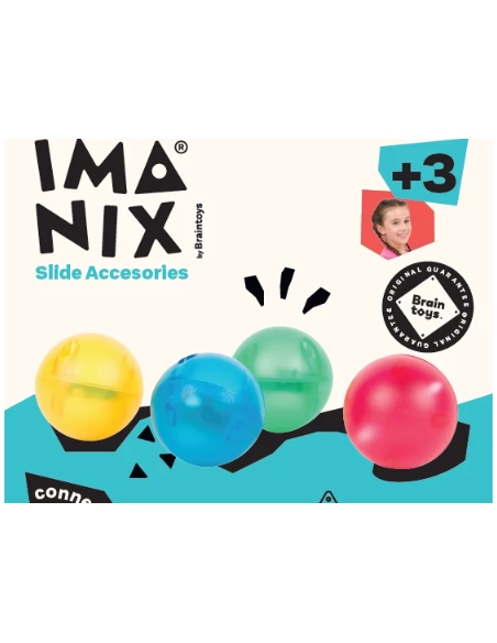 Imanix 4 Bolas LED para Toboganes | Accesorio para circuitos magnéticos