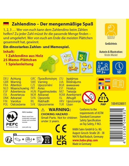 Dino de los números d'HABA