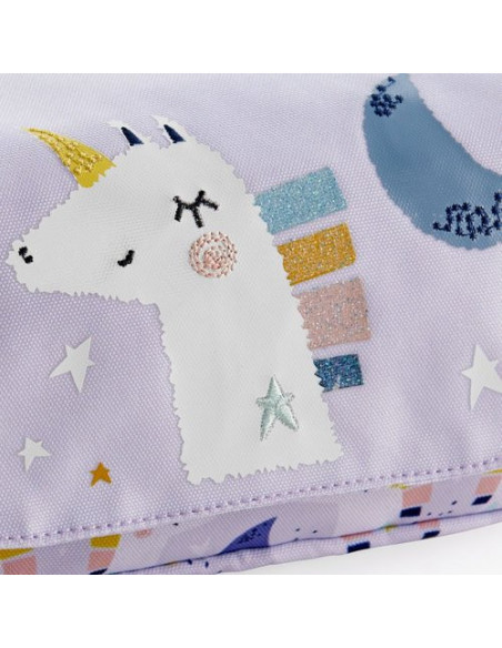 Estoig doble amb tapa amb disseny d'unicorn