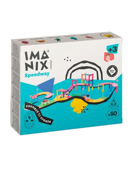 Imanix Pista de Carreres 50 Peces | Construcció magnètica STEAM