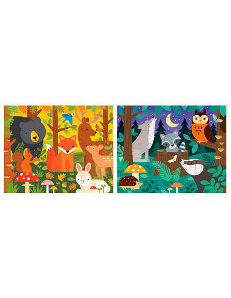 Puzzle de viatje 2 en 1 Woodland