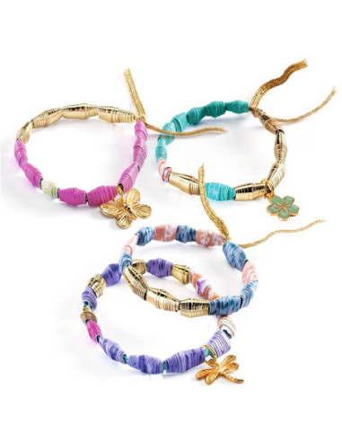 DIY Pulseras Elegantes y Doradas Djeco | Kit creativo de bisutería