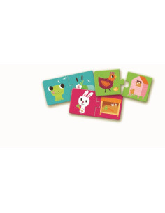 Puzzle Duo Hàbitat Djeco | Joc d'associació d'animals 2
