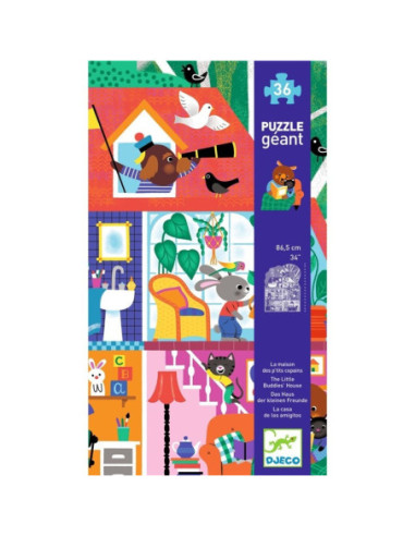 Puzzle gigante La casa de los amiguitos Djeco 36 piezas