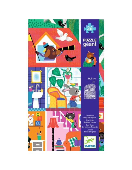 Puzzle gigante La casa de los amiguitos Djeco 36 piezas
