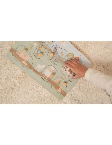 Encaixable de fusta amb sons Little Dutch | La granja | A Joc Lent