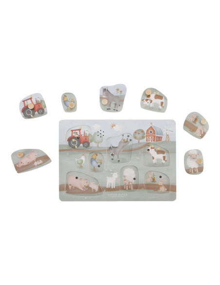 Encaixable de fusta amb sons Little Dutch | La granja | A Joc Lent