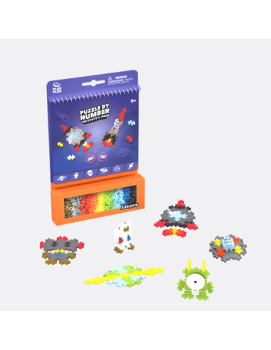 Puzzle by number Pack d'activitat espai- 125 pcs de PLUS PLUS