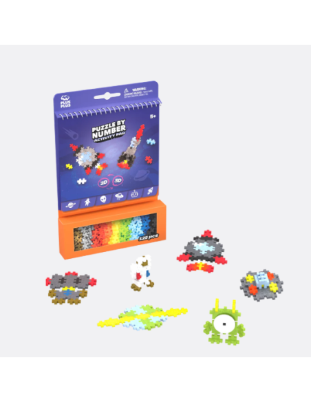 Puzzle by number Pack d'activitat espai- 125 pcs de PLUS PLUS