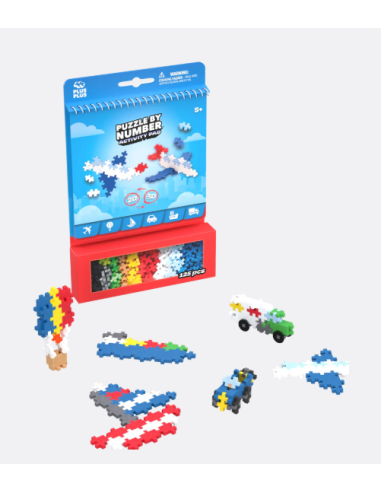 Puzzle by number Pack d'activitat transports - 125 pcs de PLUS PLUS