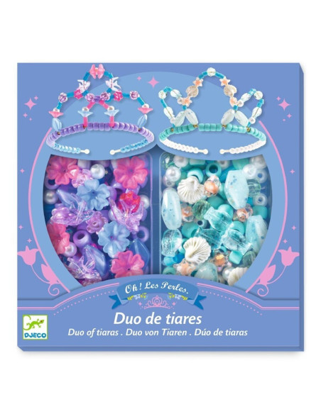 Perles duo de tiares blau de DJECO
