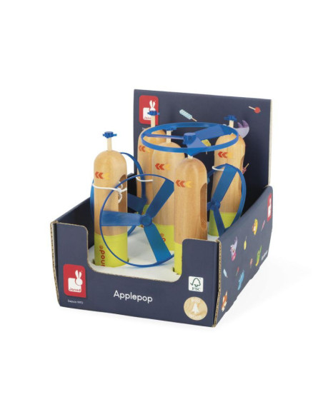 Lanzador de hélice Janod Applepop | Juguete aire libre niños