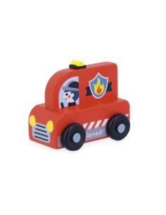 Coche madera camión bomberos Janod | Juguete bebé Cross Roads 2