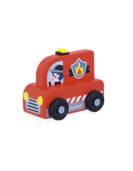 Cotxe fusta camió bombers Janod | Joguina nadó Cross Roads