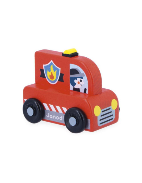 Cotxe fusta camió bombers Janod | Joguina nadó Cross Roads