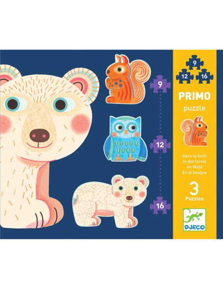 Puzle Evolutivo en el Bosque Djeco | Primeros Puzles Infantiles