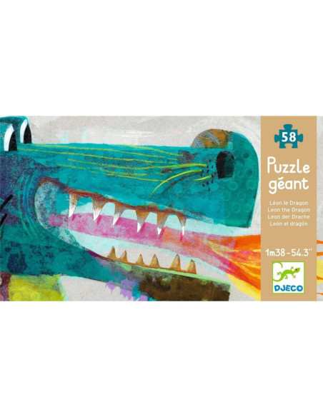 Puzle Gegant El Drac Lleó 58 Peces Djeco | Puzle Infantil