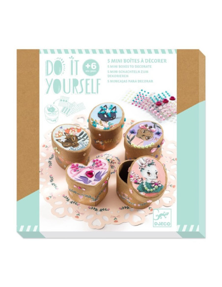DIY 5 Minicaixes per Decorar Djeco | Kit de manualitats creatives