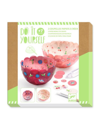 DIY 2 Bols Decoratius de Paper Djeco | Kit de manualitats creatives