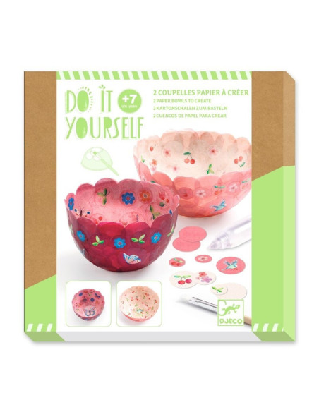 DIY 2 Cuencos Decorativos de Papel Djeco | Kit de manualidades creativas