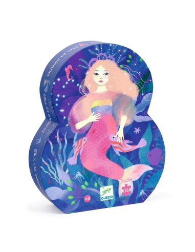 Puzzle Silueta Ella la Sirena 36 Peces Djeco
