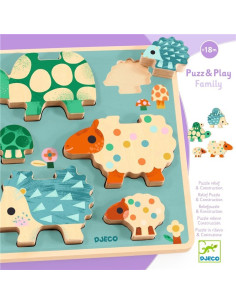 Puzle de Fusta Puzz & Play Family Djeco | Puzle 2 en 1