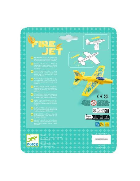Avió Jet Fire Djeco | Planejador de llançament