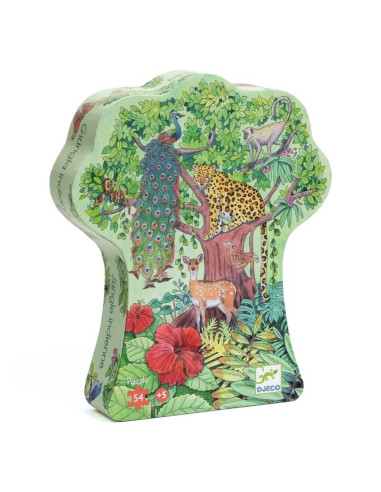 Puzzle Silueta Jungla Índia Djeco | 54 peces FSC®