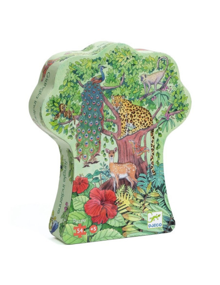 Puzzle Silueta Jungla Índia Djeco | 54 peces FSC®