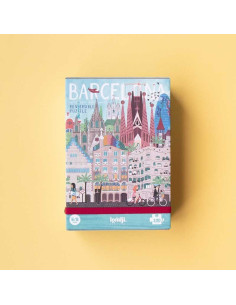 Puzzle Barcelona Skyline Londji | 100 peces reversible