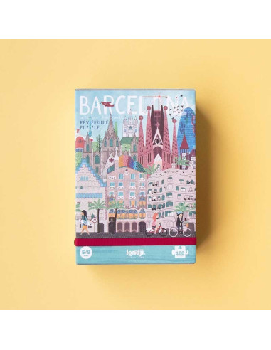 Puzzle Barcelona Skyline Londji | 100 peces reversible