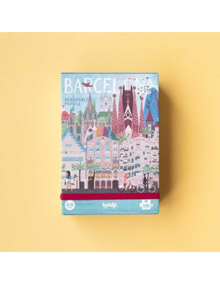 Puzzle Barcelona Skyline Londji | 100 peces reversible
