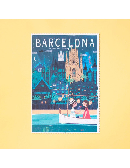 Puzzle Barcelona Skyline Londji | 100 peces reversible