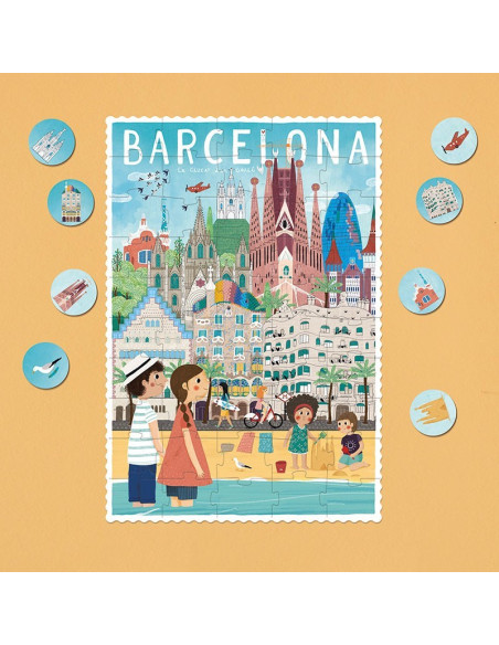 Puzzle Barcelona Sorra Londji | 50 peces +4 anys
