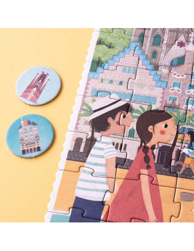 Puzzle Barcelona Sorra Londji | 50 peces +4 anys