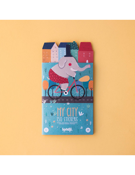 City Stickers Londji | 150 pegatinas removibles +3 años