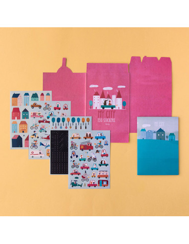 City Stickers Londji | 150 pegatinas removibles +3 años