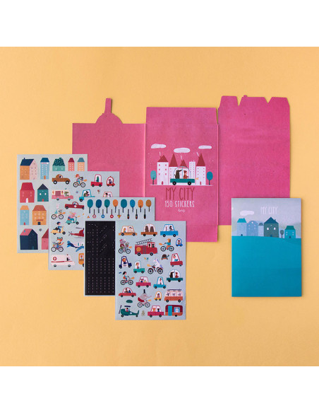 City Stickers Londji | 150 pegatinas removibles +3 años