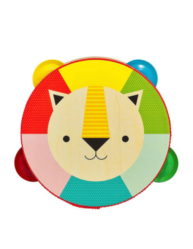 Pandereta de fusta amb caleidoscopi Petit Collage | Joguina musical infantil
