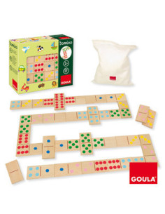 Dominó de madera con colores | Juego educativo infantil