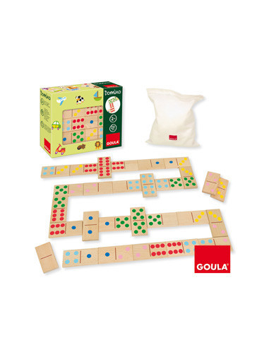 Dominó de fusta amb colors | Joc educatiu infantil