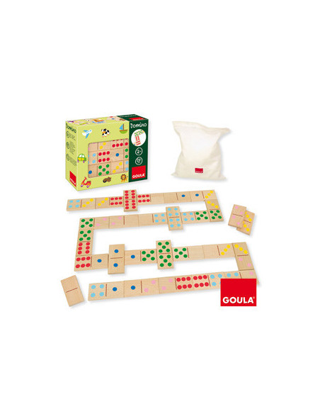 Dominó de fusta amb colors | Joc educatiu infantil